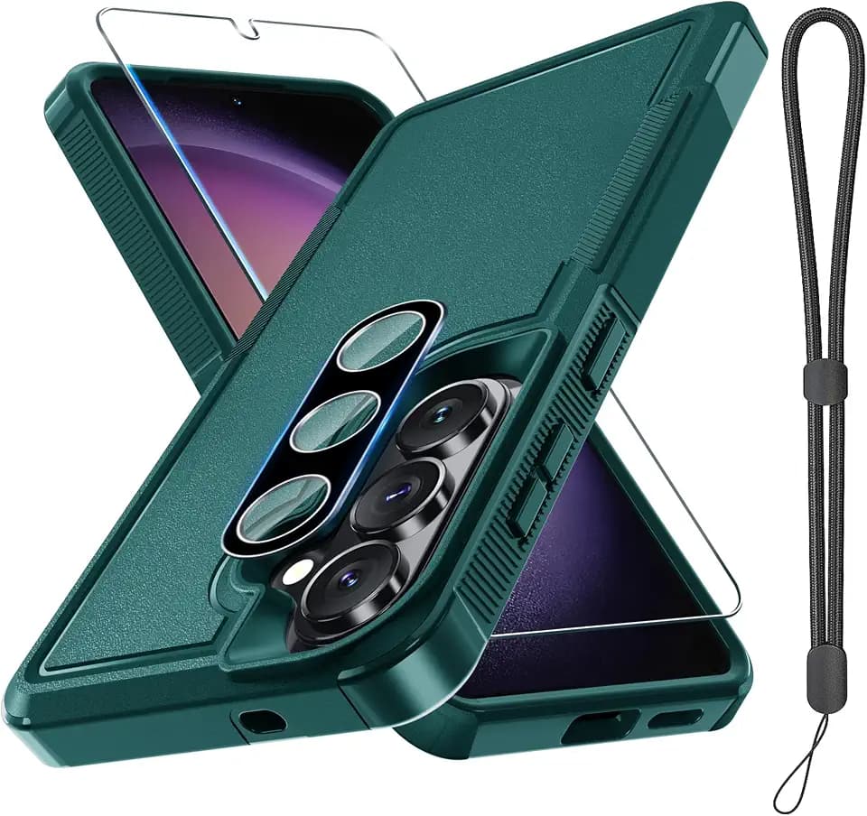 for Samsung Galaxy S26 Case,Military Grade Phone Cover, Dark Green