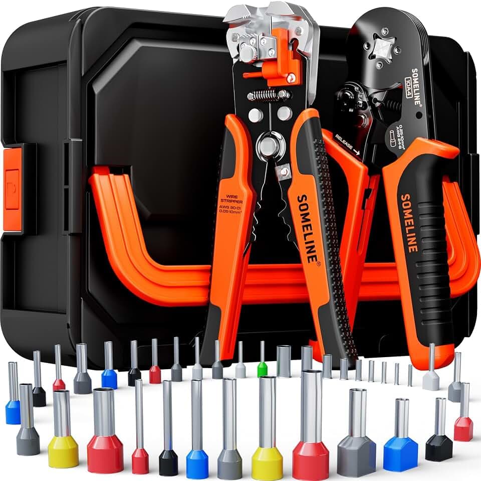 SOMELINE Ferrule Crimping Tool Kit, 36 Sizes 1775 PCS, 24-8 AWG Crimper