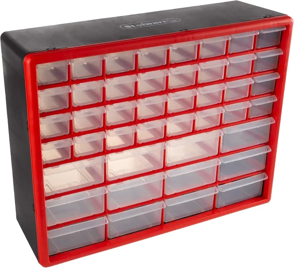 Stalwart 44 Drawer Storage Cabinet with 12 Large, 32 Small Compartments