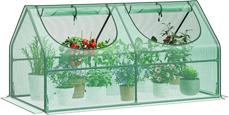 Greatbuddy 3X3X6 Small Greenhouse, Durable PE,Waterproof & UV Protected