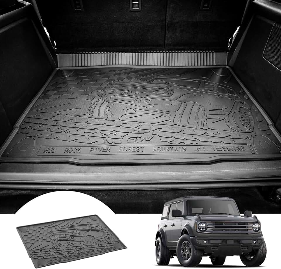 3W Cargo Liner Custom Fit for 2021-2026 Ford Bronco 4 Door(Not for Bronco Sport)