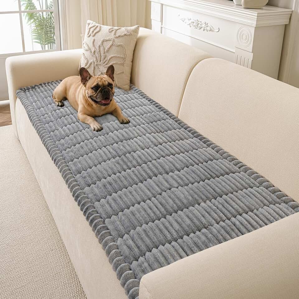 Couch Cover for Dogs Washable, Non Slip Soft Cozy Light Grey