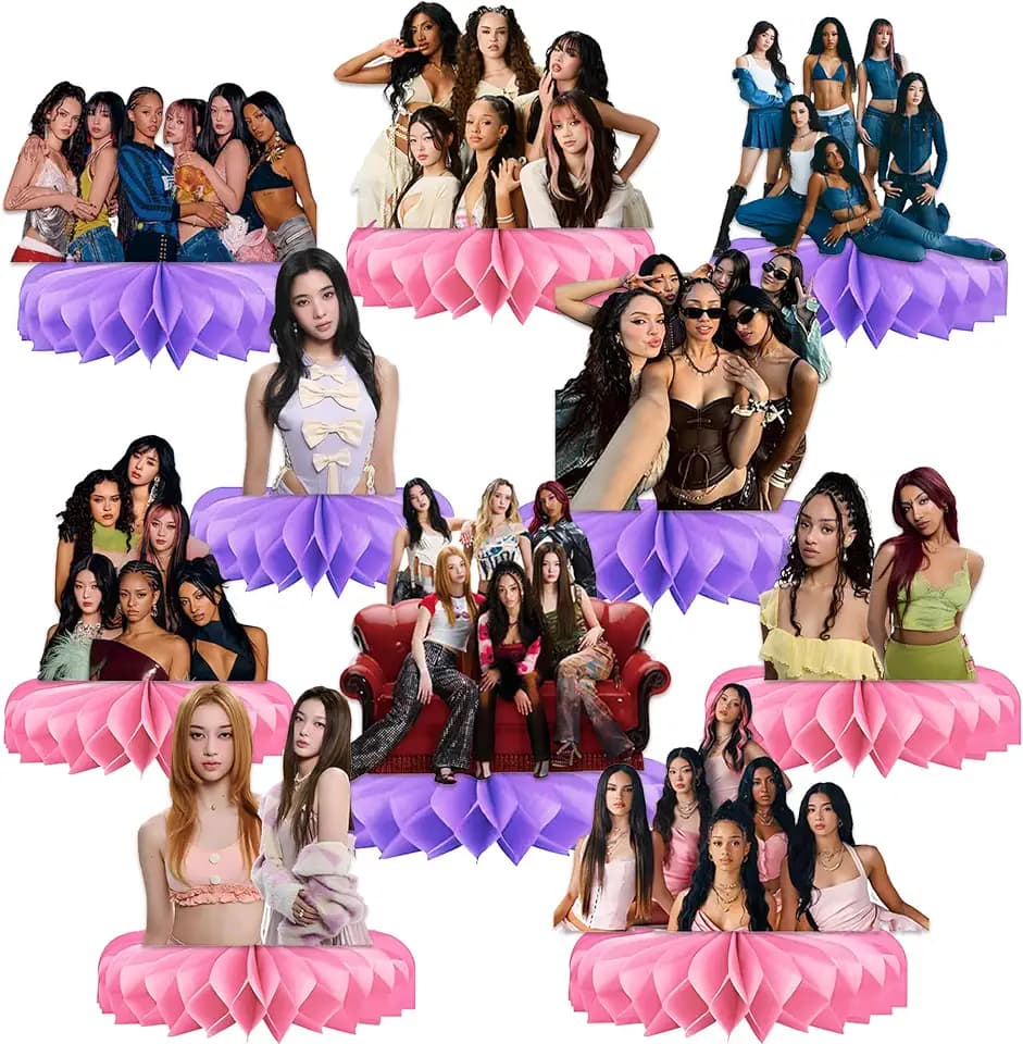 10 PCS Katseye Birthday Decorations Party Decorations for Birthday Party Supplies, KATSEYE Merchandise Gift for Fans Girls