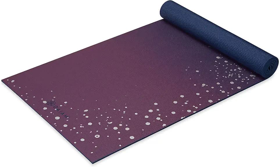 Gaiam Premium Yoga Mat, 6mm Thick Print Mat