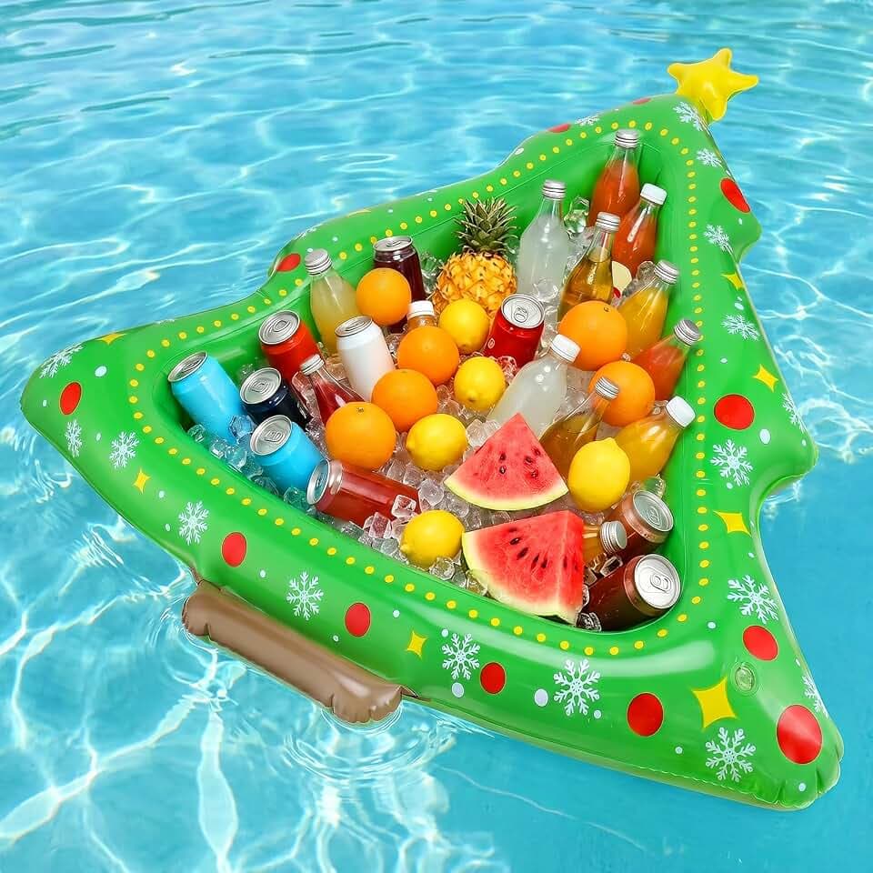 Cosweet Inflatable Floating Cooler for Christmas in July Party Decorations