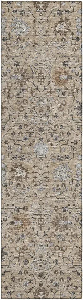 Addison Rugs Chantille ACN1009 Brown 2'3" x 7'6" Indoor Outdoor Runner Rug, Machine Washable, Stain Resistant, Easy Clean, Non Shedding, Hallway, Laundry, Patio, Kitchen Rug