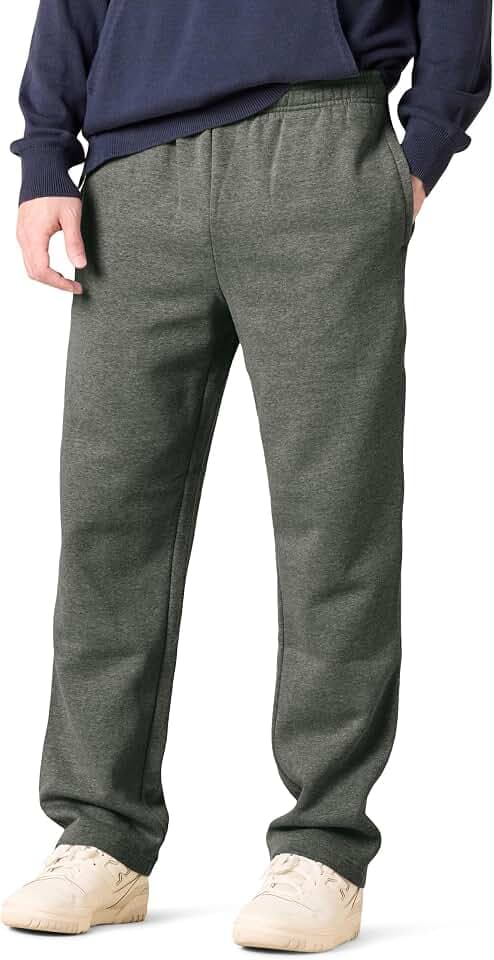 Amazon Essentials Herren Fleece-Jogginghose mit offenem Saum (erhältlich in Übergrößen)