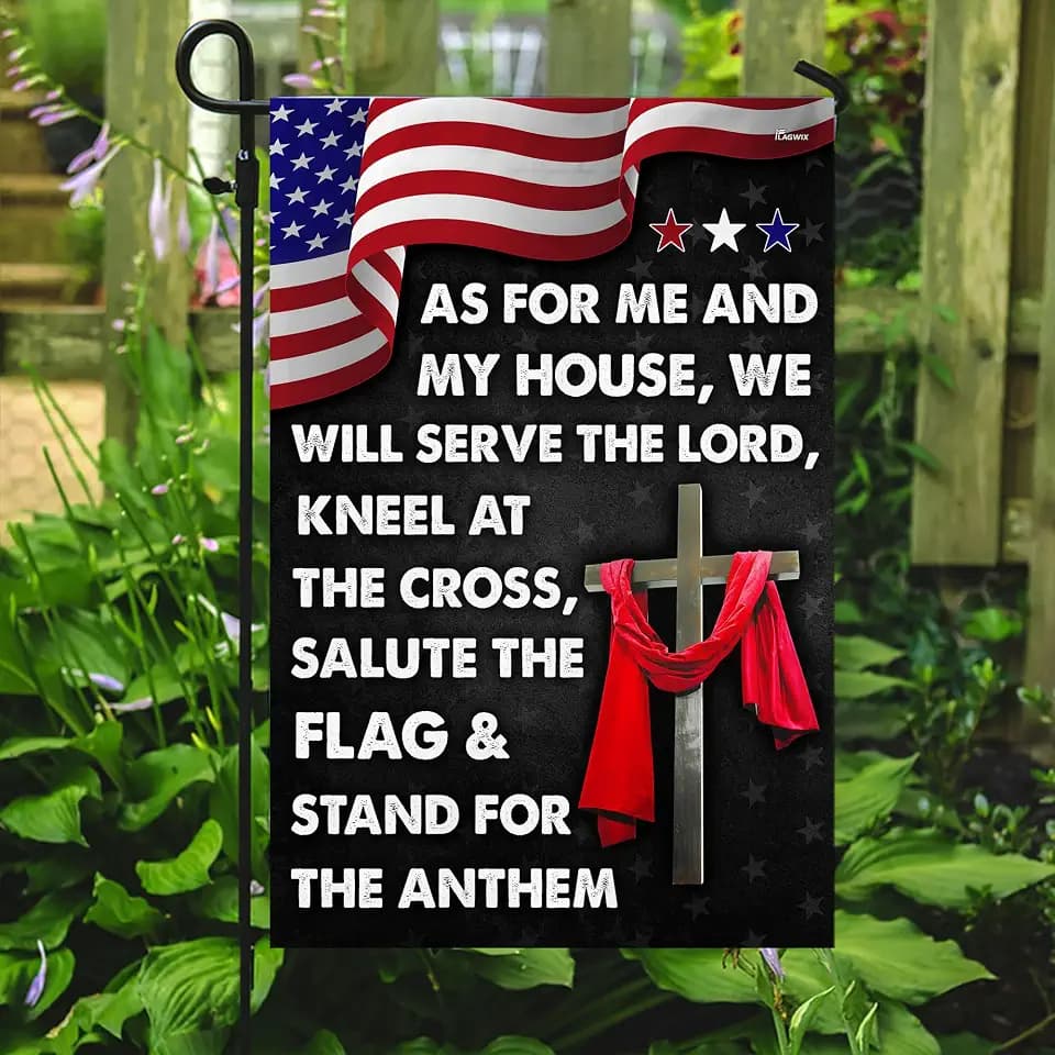 FLAGWIX American Christian Cross Flag for Outside, 12x18 Garden Flag