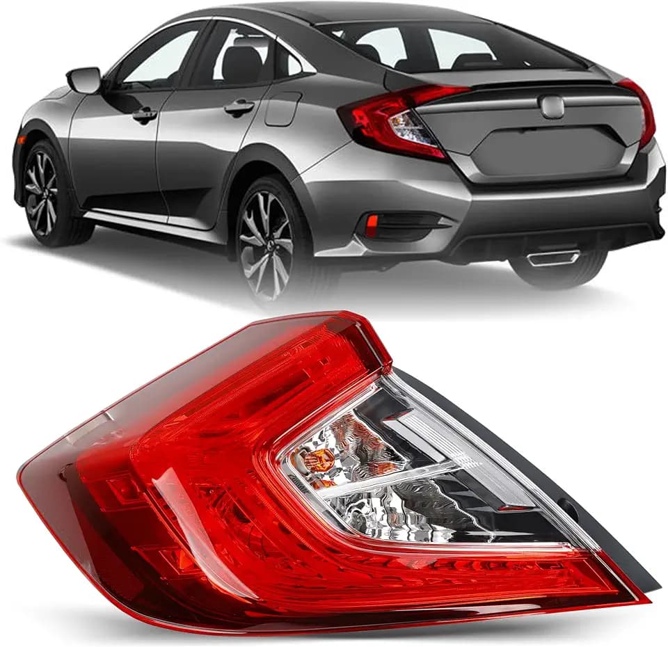 Rear Tail Lights Fits Honda Civic Sedan 2016-2021 Left Driver Side