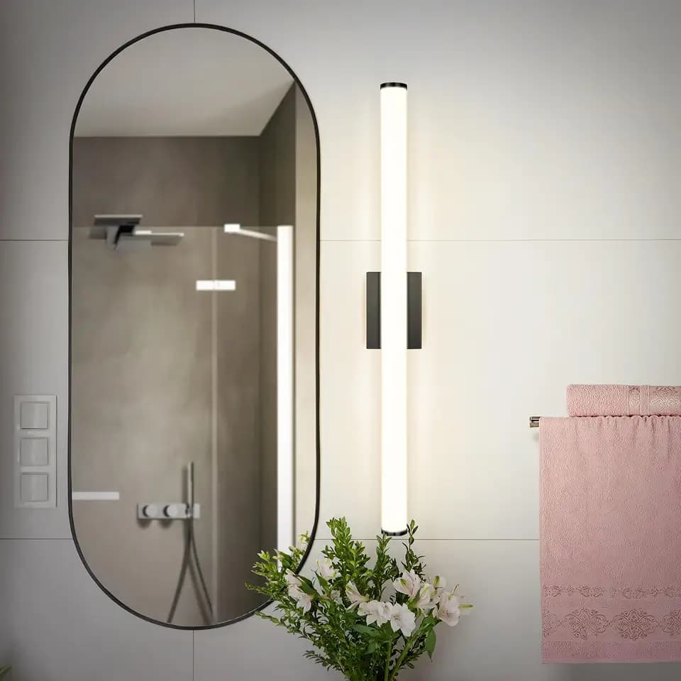 ASD 36" LED Linear Vanity Light Fixture, Modern Bathroom Sconce — 3 Color 3000K-5000K, Dimmable, 30W 2100LM, Energy Star & ETL Listed — Over Mirror Makeup Slim Bar for Bedroom, Cabinets — Black
