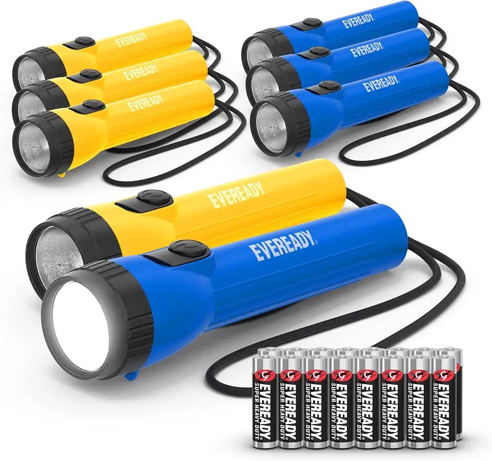 EVEREADY LED Flashlight, Survival Gear and Camping Essentials, 8-Pack