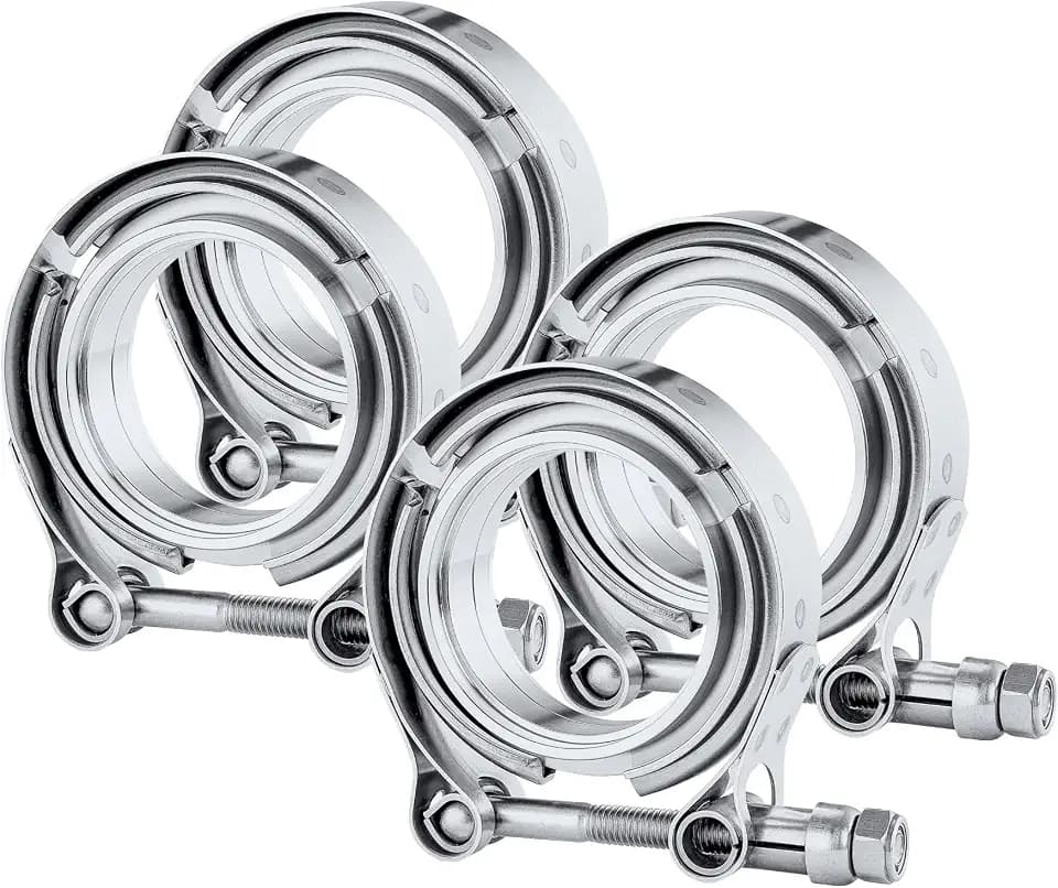 EVIL ENERGY 4PCS V Band Clamp with Flange Male Female 304 Stainless Steel (2")