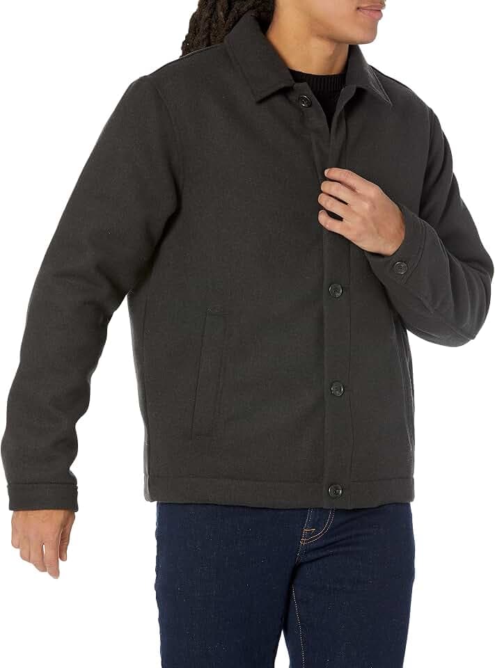 Amazon Essentials Herren Bomberjacke aus Wollmischung (erhältlich in Big & Tall)