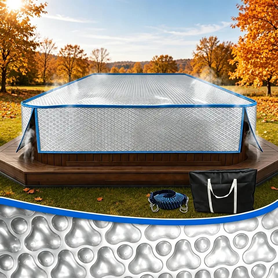 Hot Tub Solar Cover 80x80x22 Heats Water 500um Bubble PE Sheet