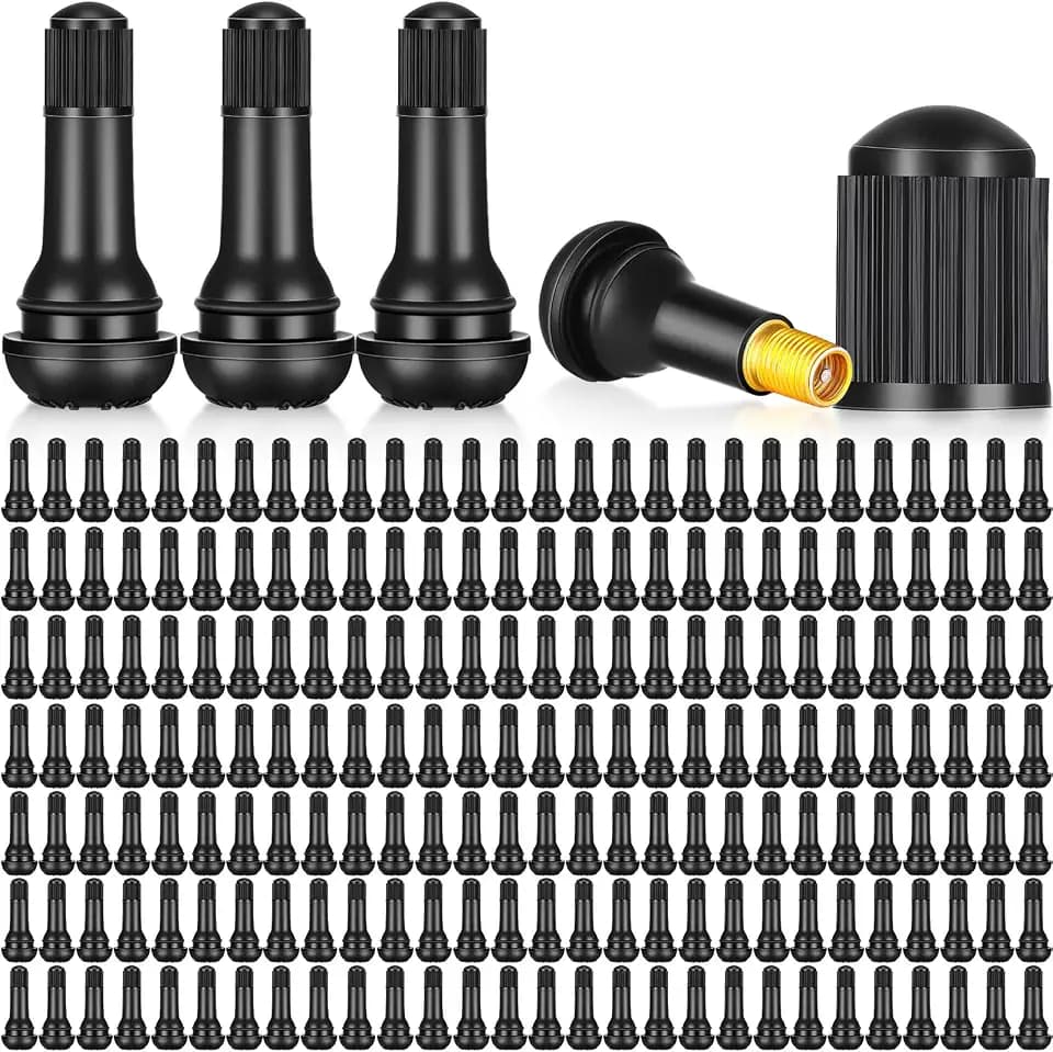 BBTO TR413 Tubeless Valve Stems - Rubber Snap-in Valve Stems, Black, Standard Length, Replacement for Car Tubeless Rims(500 Pcs)