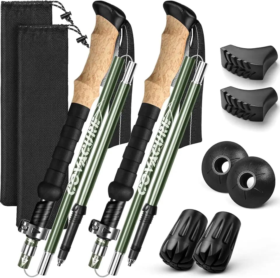 COVACURE Wanderstöcke Faltbar 7075 Aluminium