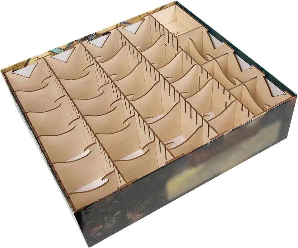 Wooden Game Organizer Compatible with Pathfinder Adventure Card Game – 16 Dividers, Laser-Cut Birch Kit | Rise of the Runelords, Skull & Shackles & More – The Broken Token