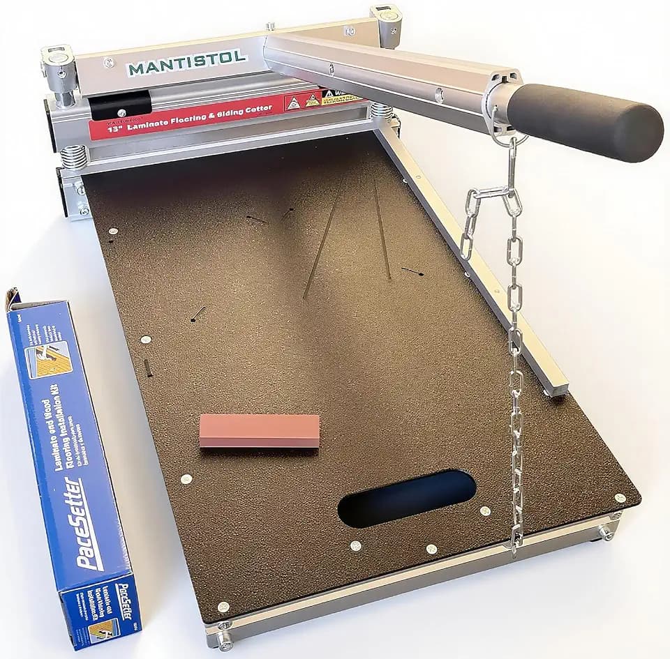 13" Pro Laminate/Vinyl Floor Cutter with Floor Installation Kit, 15°/30°/ 45° Instant Cuts in One Step, Cuts Laminate Floor, Engineer Wood, LVP/T, VCT, SPC, LSPC, VSPC, ABC, WPC & More; Best Buy !