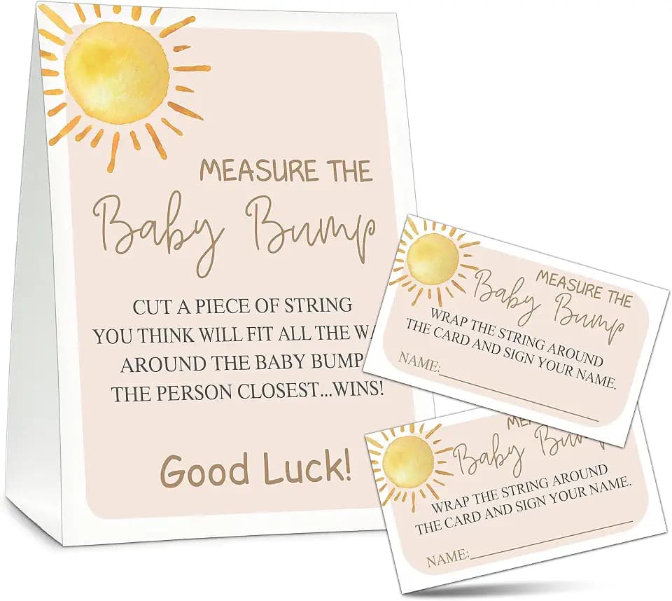 Measure the Baby Bump Baby Shower Game Set
