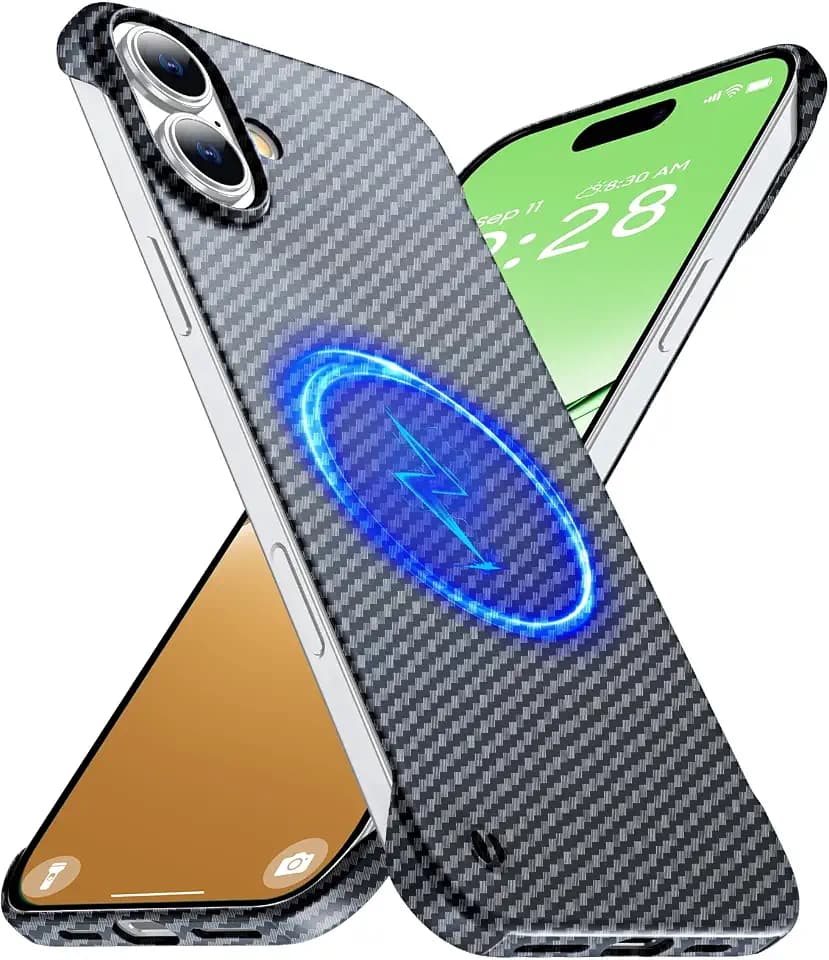 GRECAZO Magnetic Case for iPhone 17, Compatible with MagSafe, Black