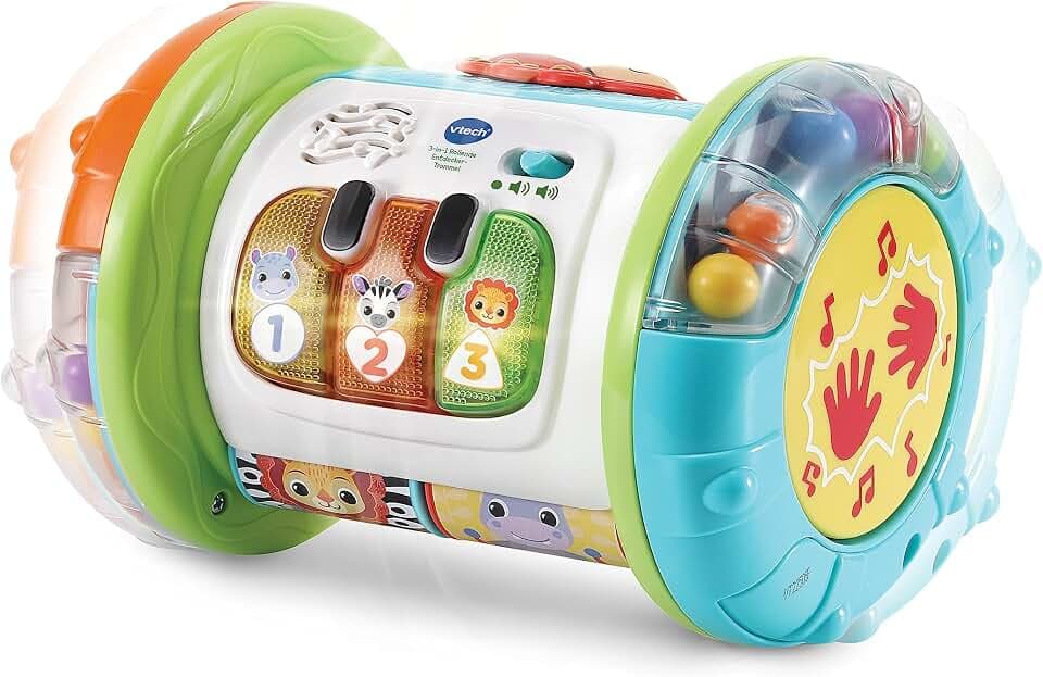 VTech Baby 3-in-1 Rollende Entdecker-Trommel, 9-36 Monate