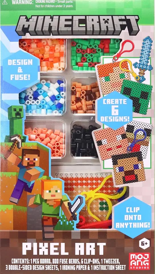 Tara Toys Minecraft Pixel Art Bead Kit Activity, 800 Beads