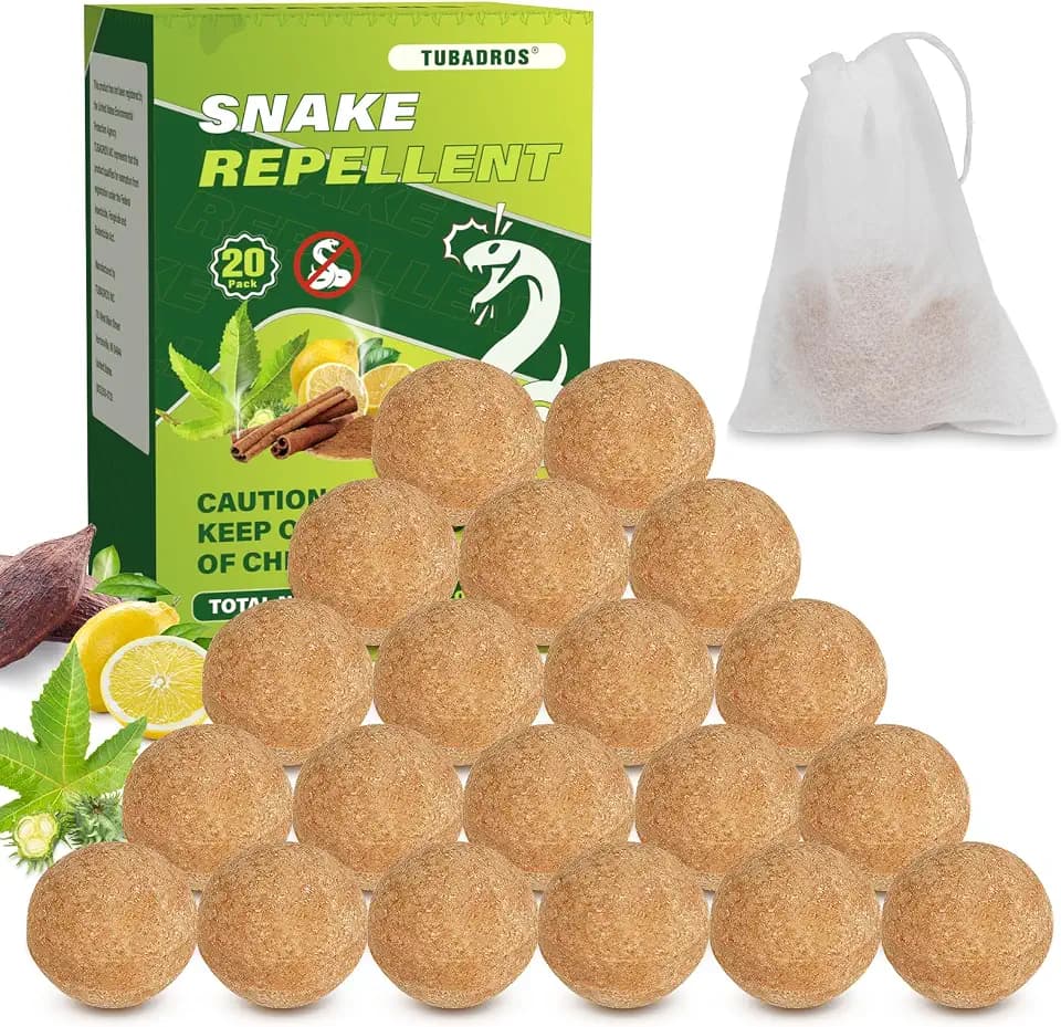 Snake Repellent, 20Pack Plant-Based Essential Oil Formula with Peppermint, Snake Repellent for Yard, Lawn Garden, Outdoor,Patio Use, Snake Away