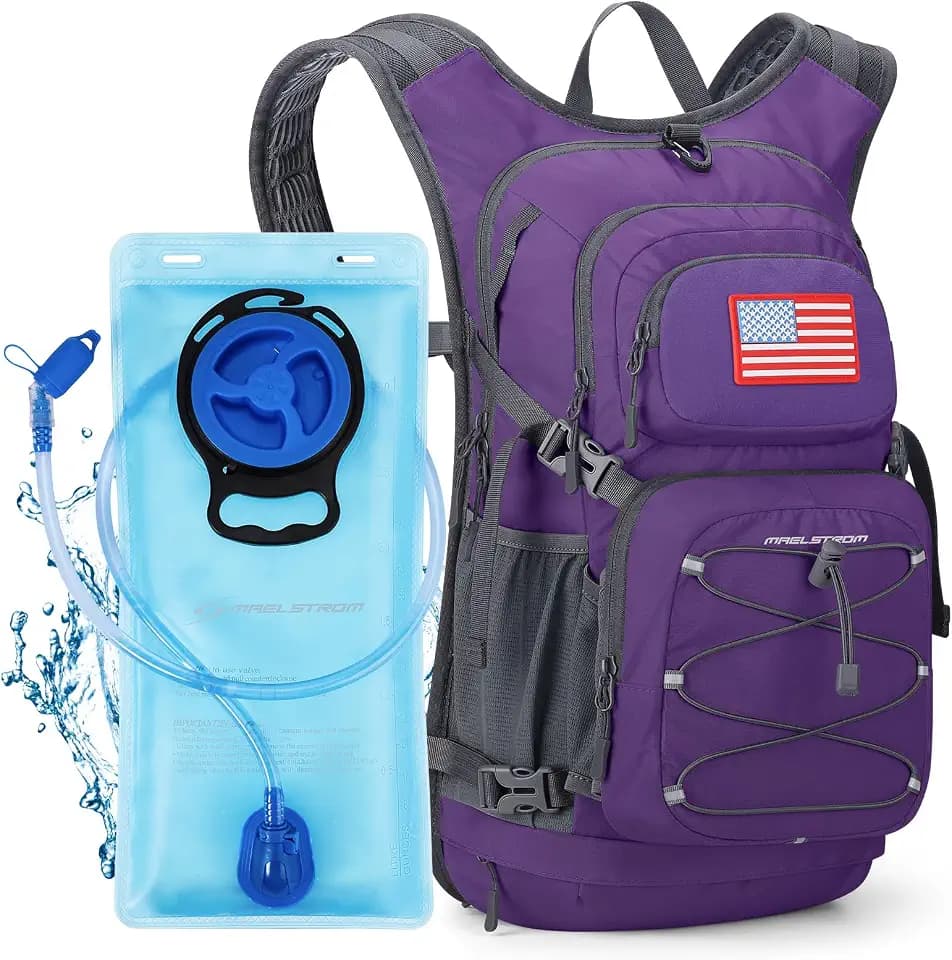 Maelstrom Lightweight Hydration Hiking Backpack with 2L/3L Water Bladder