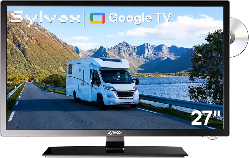 SYLVOX 27 Zoll Smart Google TV für Wohnmobile, 1080P Camping Reise TV
