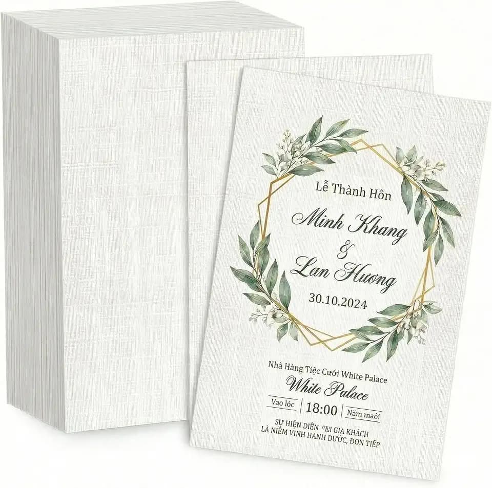 120 Sheets White Linen Textured Cardstock for Printing