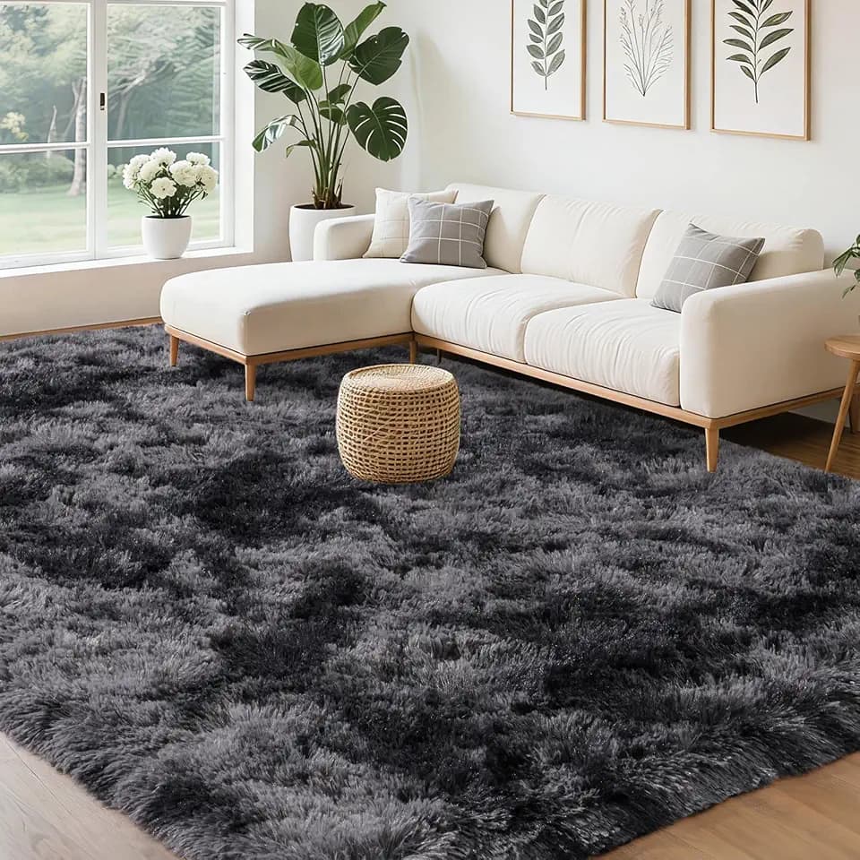 5x7 Non-Slip Fluffy Area Rugs, Plush High Pile Carpets Shaggy Carpets