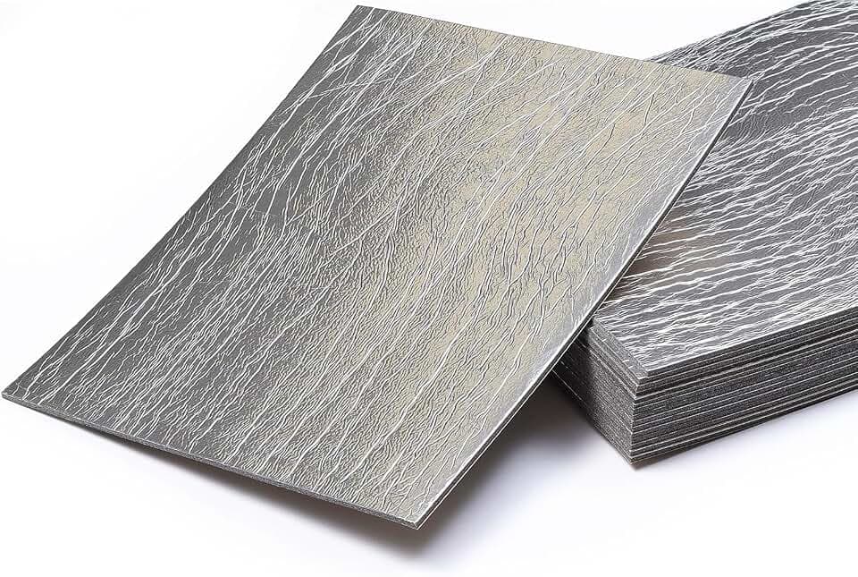 Siless Liner 157 mil 18 sqft Aluminum Foil Finish Car Sound Deadening & Heat Insulation Closed Cell Foam - PE Foam Sound Deadener