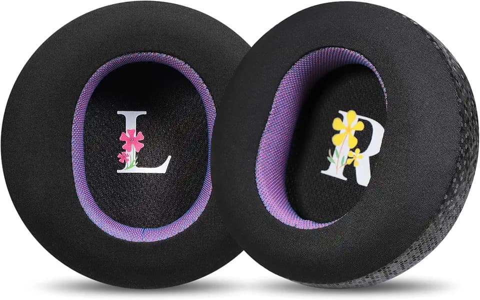 Magic Ice Gel Replacement Earpads for AUDEZE Maxwell - Comfortable Black/Purple Ear Pads