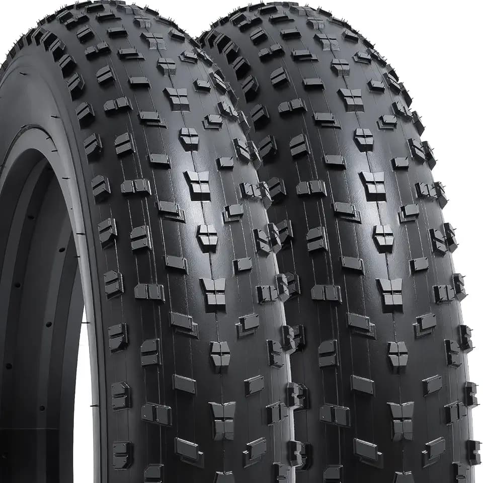 YunSCM 2Pcs Faltbare 20 Zoll Fahrradreifen 20x4.0 Mantel 100-406 kompatibel 20 x 4.0 Stadt/Straße/Mountainbike Reifen