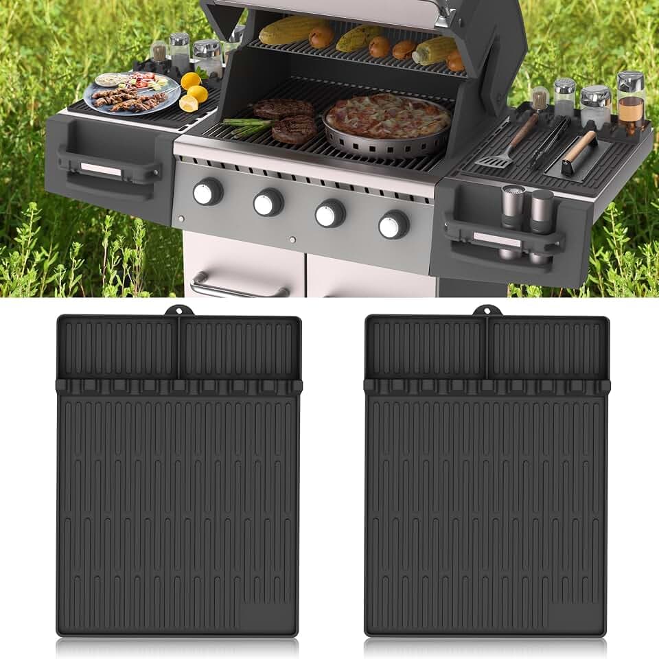 Silicone Grill Mat for Blackstone Griddle Accessories, 8-Slot Tool Mat