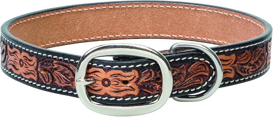 Weaver Leather Pet Floral Tooled Dog Collar