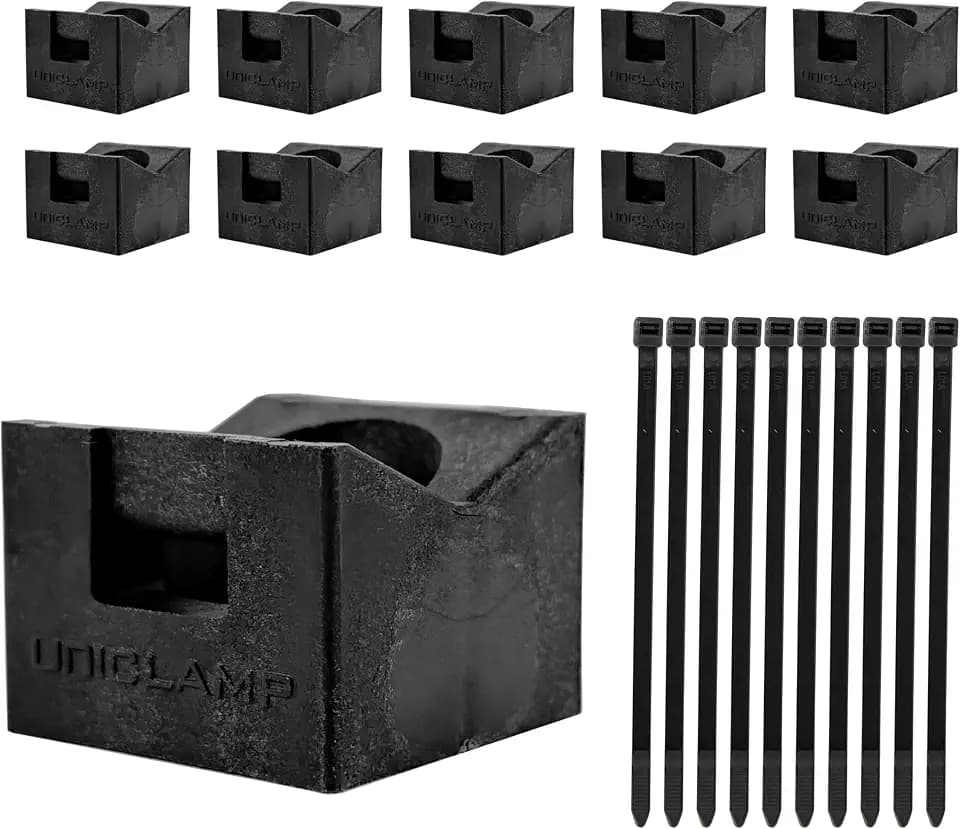 V-BAT™ Pipe Clamp Kit – 3/8" to 5" Universal Flat Mount Clamp with Nylon or Stainless Strapping – Optional HDPE Sleeve – 10-Pack or 100-Pack – Made in USA (V-BAT + Nylon Strap, 10)