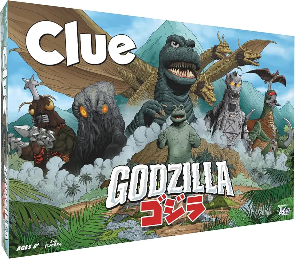 CLUE: Godzilla Board Game, Solve Who Kidnapped Minilla, Identify Which Kaiju & Villain Group are Behind It, Explore Iconic Like Monster Island & Tokyo, Official TOHO Co. Merchandise & Collectible