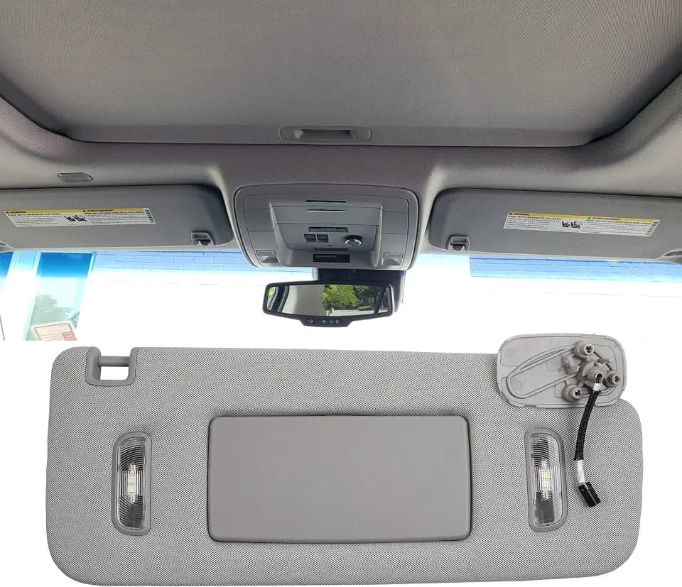 Dasbecan Right Passenger Side Sun Visor Replace 23459643 Gray