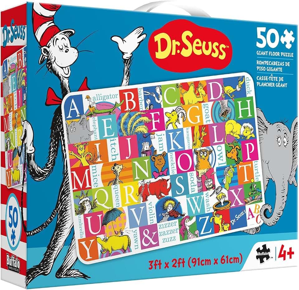 Buffalo Games - Dr. Seuss Alphabet - 50 Piece Floor Puzzle Kids Ages 4-8