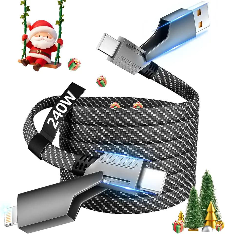 USB C Cable Fast Charging, 240W MAX 4 in 1 Charging Cable with E-Mark Chip