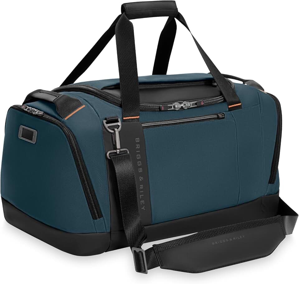 Briggs & Riley ZDX Large Duffle, Multiple Interior Pockets, Ocean