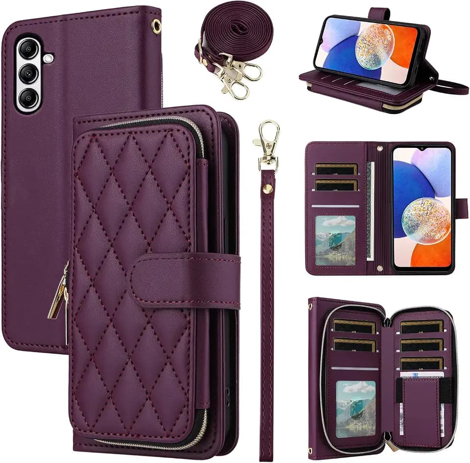 Case for Samsung Galaxy S24 Plus/S25 Plus S24+ S25+ 5G Deep Purple