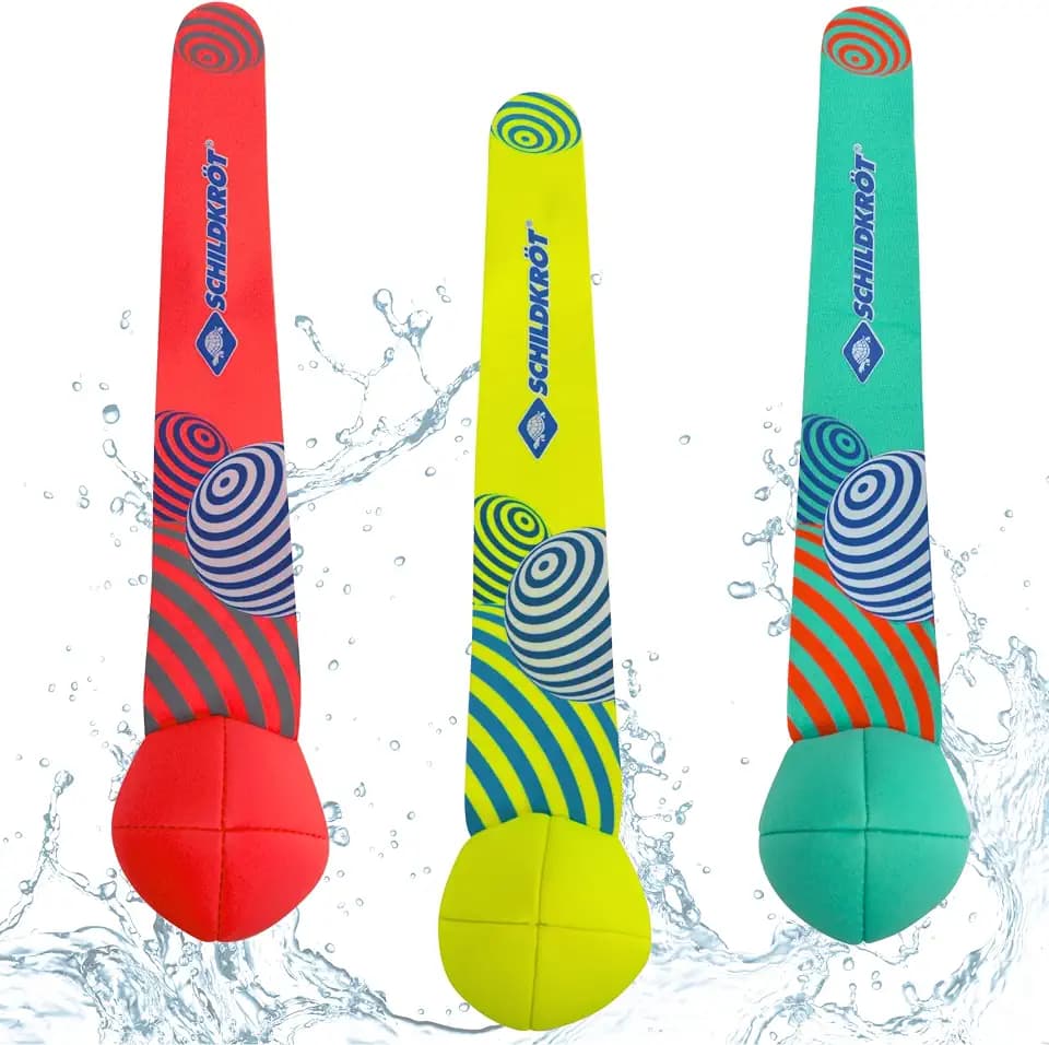Schildkröt® Neopren Diving Balls, 3 Tauchbälle mit Schweif, Sandfüllung, Schweif Steht am Grund, wählbar
