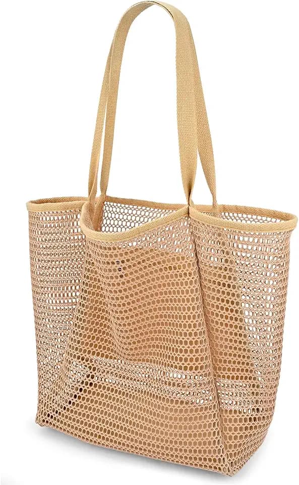 Iioscre Beach Bag for Women, Causal Hobo Handbags with Zipper Inner Pocket