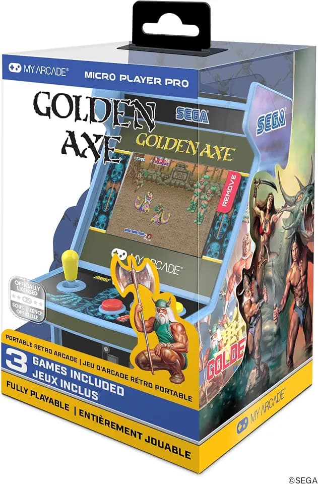 My Arcade Golden Axe Micro Player: 3 Retro Games in 1, Sega Classics
