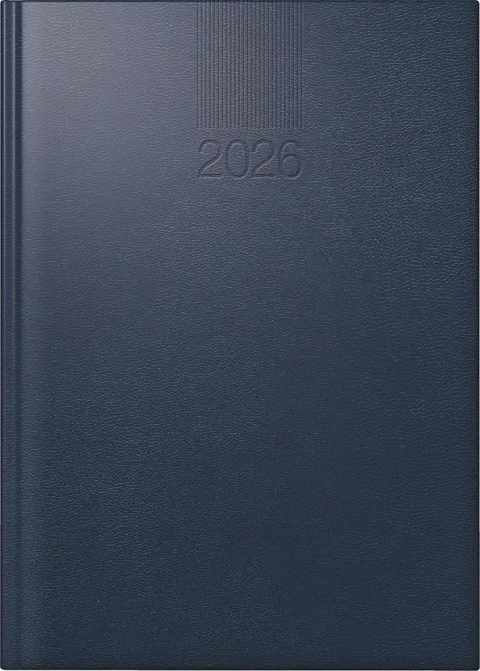 rido/idé Buchkalender Mod. ROMA 1 '26 | A5, Kunststoff, dunkelblau
