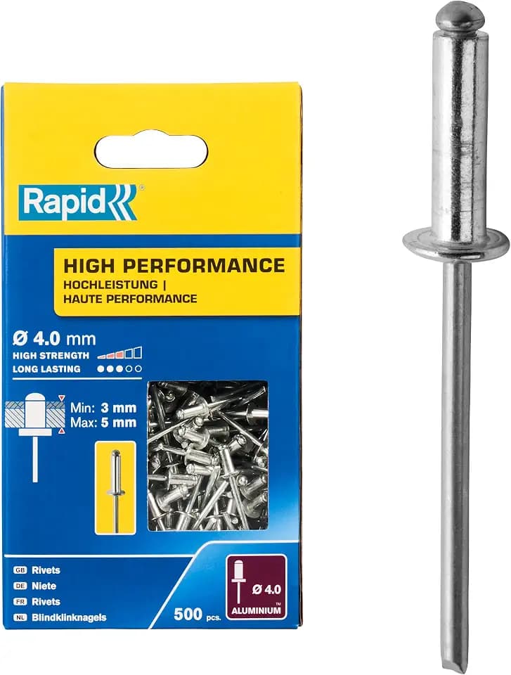 Rapid Blindnieten Aluminium 4 x 8 mm, 500 Stk. für Nietzangen