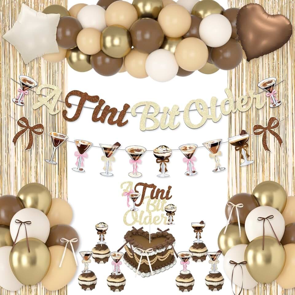 A Tini Bit Older Birthday Decorations with Banner Fringe Curtain Bows