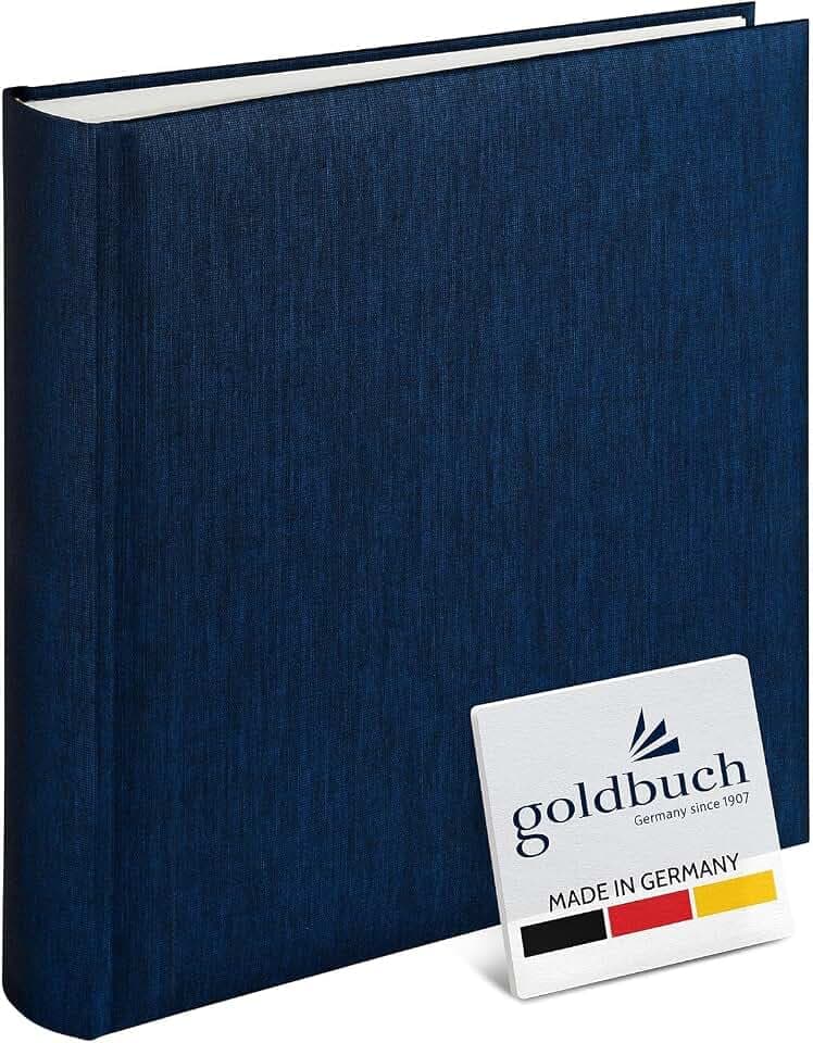 goldbuch 31 708 Fotoalbum Summertime, Fotobuch 30 x 31 x 6 cm, Leinen Blau